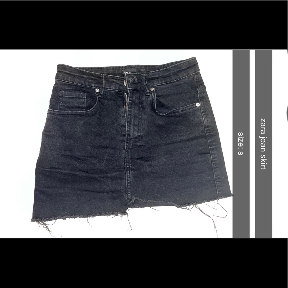 Zara Black Jean Skirt
